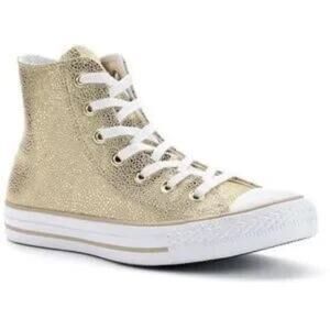 Converse Chuck Taylor All Star Stingray Metallic Leather Hi-Top Sneakers, Sz 6